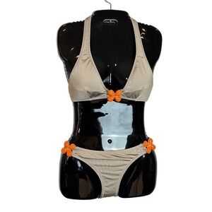 Trina Turk Stunning Flower Accent Halter 2 Piece Bikini 6
